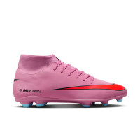 Nike Mercurial Superfly 10 Club Grass/Artificial Grass Football Boots (MG) Pink Bright Red Light Blue