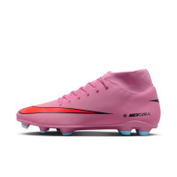 Nike Mercurial Superfly 10 Club Gras / Kunstgras Voetbalschoenen (MG) Roze Felrood Lichtblauw