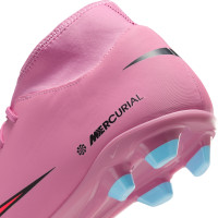 Nike Mercurial Superfly 10 Club Gras / Kunstgras Voetbalschoenen (MG) Roze Felrood Lichtblauw