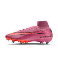 Nike Zoom Mercurial Superfly 10 Elite Iron Nop Football Boots (SG) Pink Bright Red Light Blue
