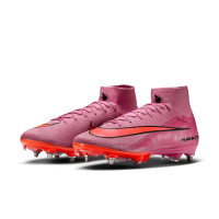 Nike Zoom Mercurial Superfly 10 Elite Iron Nop Football Boots (SG) Pink Bright Red Light Blue