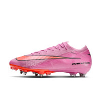 Nike Zoom Mercurial Vapor 16 Elite IJzeren-Nop Voetbalschoenen (SG) Roze Felrood Lichtblauw