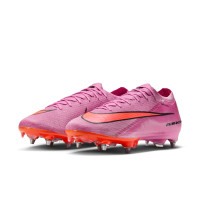 Nike Zoom Mercurial Vapor 16 Elite IJzeren-Nop Voetbalschoenen (SG) Roze Felrood Lichtblauw