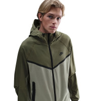 Nike Tech Sportswear Windrunner Woven Trainingspak Full-Zip Groen Olijfgroen Zwart