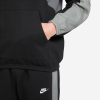 Nike Club Fleece Trainingspak Hooded Zwart Grijs Wit