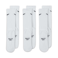 Nike Everyday Cushioned Crew Sportsokken 3-Pack Kids Wit Zwart
