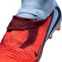 Nike Phantom 6 High Elite Kunstgras Voetbalschoenen (AG) Lichtblauw Felrood Zwart