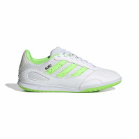 adidas Super Sala III Zaalvoetbalschoenen (IN) Kids Wit Lichtgroen Zwart