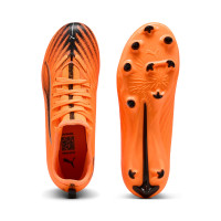 PUMA Ultra 6 Match Grass/Artificial Grass Football Boots (MG) Kids Orange Black Silver