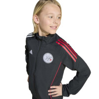 adidas Ajax Presentation Training Jacket 2025-2026 Kids Black White Red