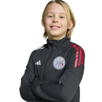 adidas Ajax Presentation Training Jacket 2025-2026 Kids Black White Red