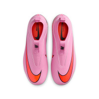 Nike Zoom Mercurial Superfly 10 Academy Gras / Kunstgras Voetbalschoenen (MG) Kids Roze Felrood Lichtblauw