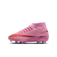Nike Mercurial Superfly 10 Club Grass/Artificial Grass Football Boots (MG) Kids Pink Bright Red Light Blue