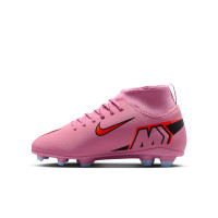 Nike Mercurial Superfly 10 Club Grass/Artificial Grass Football Boots (MG) Kids Pink Bright Red Light Blue