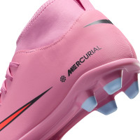 Nike Mercurial Superfly 10 Club Grass/Artificial Grass Football Boots (MG) Kids Pink Bright Red Light Blue