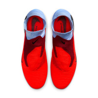 Nike Phantom 6 High Elite Gras Voetbalschoenen (FG) Lichtblauw Felrood Zwart