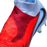 Nike Phantom 6 High Elite Gras Voetbalschoenen (FG) Lichtblauw Felrood Zwart