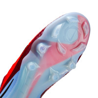 Nike Phantom 6 High Elite Grass Football Boots (FG) Light Blue Bright Red Black