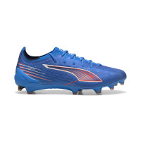 PUMA Ultra 6 Ultimate Gazon Naturel Chaussures de Foot (FG) Bleu Blanc Rouge Vif