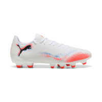 PUMA Future 8 Play Grass/Artificial Grass Football Boots (MG) White Bright Red Blue