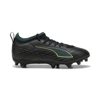 PUMA Ultra 6 Match Gazon Naturel Artificiel Chaussures de Foot (MG) Enfants Noir Vert Foncé Vert Vif