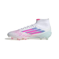 adidas F50 Sparkfusion Elite Grass/Artificial Grass Football Boots (MG) Women's White Pink Blue