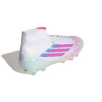 adidas F50 Sparkfusion Elite Grass/Artificial Grass Football Boots (MG) Women's White Pink Blue