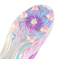 adidas F50 Sparkfusion Elite Grass/Artificial Grass Football Boots (MG) Women's White Pink Blue