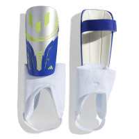 adidas Messi Match Kids Shin Guards Silver Blue Yellow