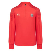 Cruyff Mellite Trainingspak 1/4-Zip Kids Rood Zwart