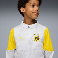PUMA Borussia Dortmund Tracksuit 1/4-Zip 2025-2026 Kids Silver Yellow