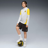PUMA Borussia Dortmund Tracksuit 1/4-Zip 2025-2026 Kids Silver Yellow