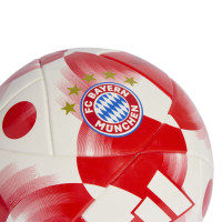adidas Bayern München Mini Voetbal Maat 1 2025-2026 Wit Rood Goud