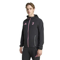 adidas Juventus Vis Tech Trainingspak Full-Zip Zwart Roze