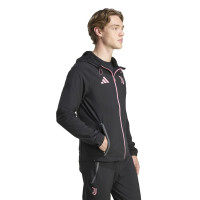 adidas Juventus Vis Tech Trainingspak Full-Zip Zwart Roze