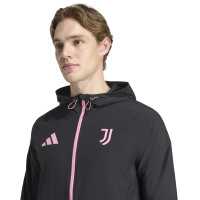 adidas Juventus Vis Tech Trainingspak Full-Zip Zwart Roze