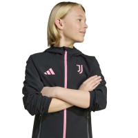 adidas Juventus Vis Tech Tracksuit Full-Zip Kids Black Pink