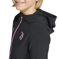 adidas Juventus Vis Tech Tracksuit Full-Zip Kids Black Pink
