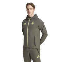 adidas Real Madrid Vis Tech Tracksuit Full-Zip Grey Light Green