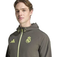adidas Real Madrid Vis Tech Tracksuit Full-Zip Grey Light Green