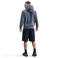 Nike Club Fleece Hoodie Grijs Zilver Wit