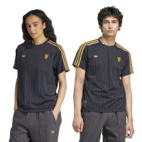 adidas Manchester United Terrace Icons T-Shirt Black Gold