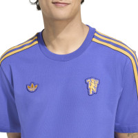 adidas Manchester United Terrace Icons T-Shirt Purple Gold