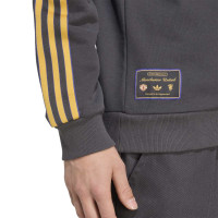 adidas Manchester United Terrace Icons Crew Trainingspak Donkergrijs Goud