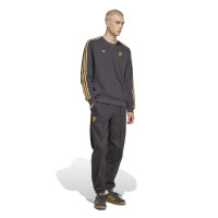 adidas Manchester United Terrace Icons Crew Trainingspak Donkergrijs Goud
