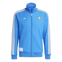 adidas Real Madrid Terrace Icons Trainingspak Full-Zip Blauw Wit