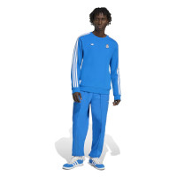 adidas Real Madrid Terrace Icons Crew Sweater Blue White