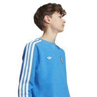 adidas Real Madrid Terrace Icons Crew Trainingspak Kids Blauw Wit