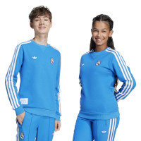 adidas Real Madrid Terrace Icons Crew Trainingspak Kids Blauw Wit