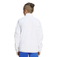 adidas Real Madrid Presentatie Trainingsjack Europees 2025-2026 Kids Wit Blauw